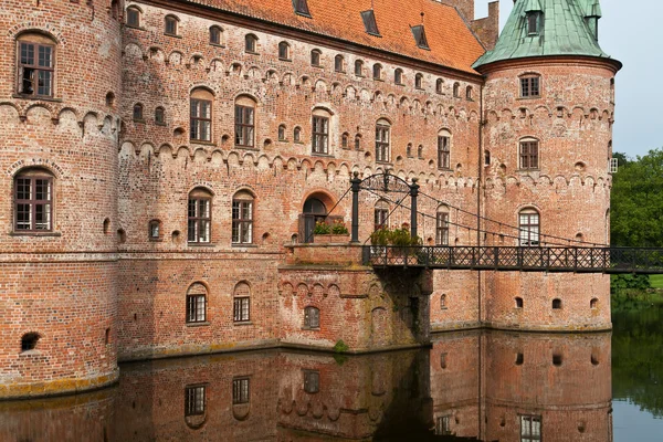 Gegevens egeskov kasteel funen Denemarken — Stockfoto