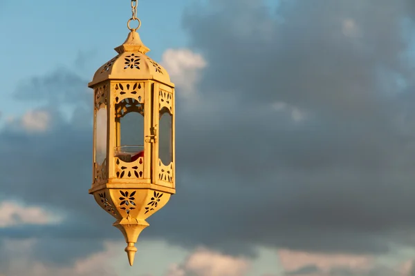 Beautiful old lantern over the blue sky — Stock Photo, Image