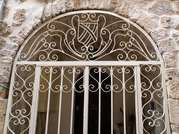 Porta de ferro decorativa ornamentada — Fotografia de Stock