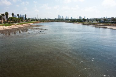 The Yarkon River Tel-Aviv Israel clipart