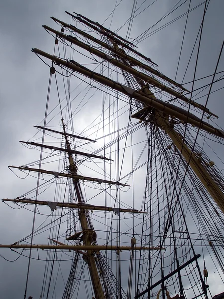 Gammal stil vintage tre masts clipper fartyget — Stockfoto
