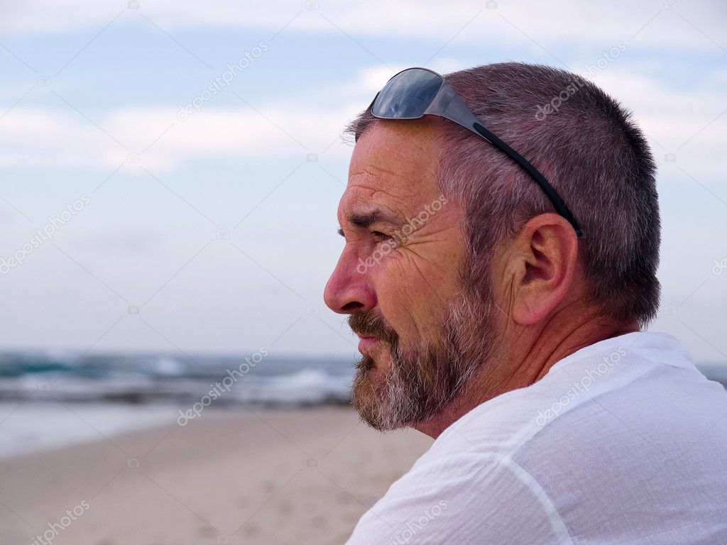 Portrait of a thinking senior man