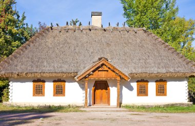 Village house in Ukraine clipart