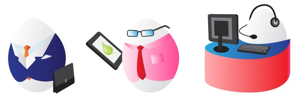 Business easter eggs — Stock Vector