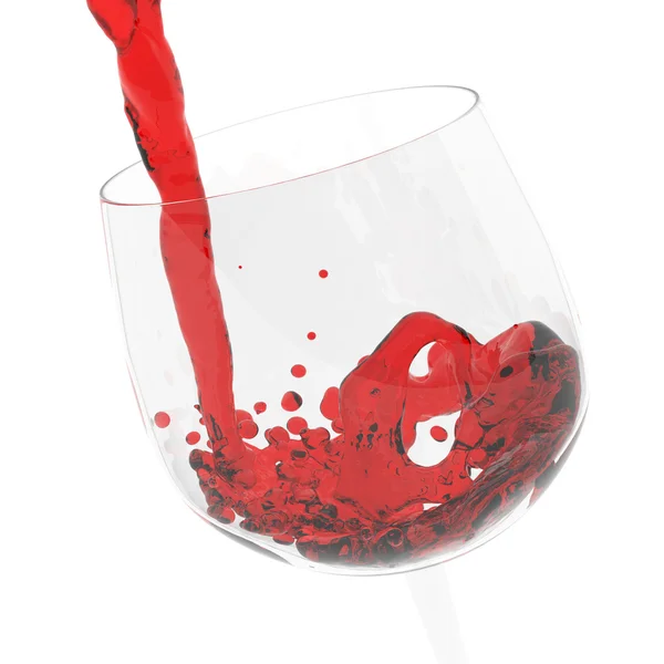 Red wine pouring — Stock Photo, Image