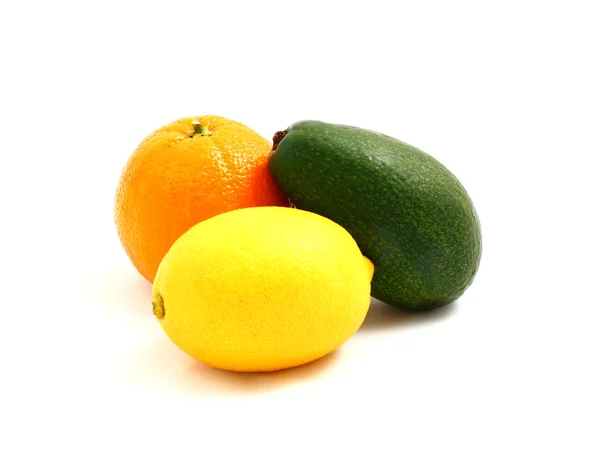 Pomarańczowy cytryny awokado Obraz Stockowy