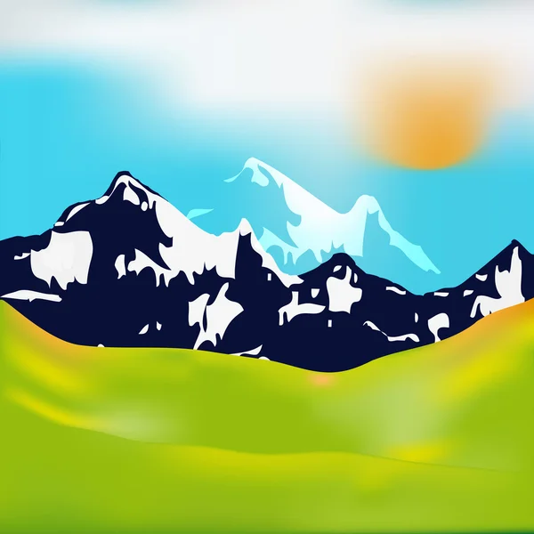 Гірський ландшафт — стоковий вектор