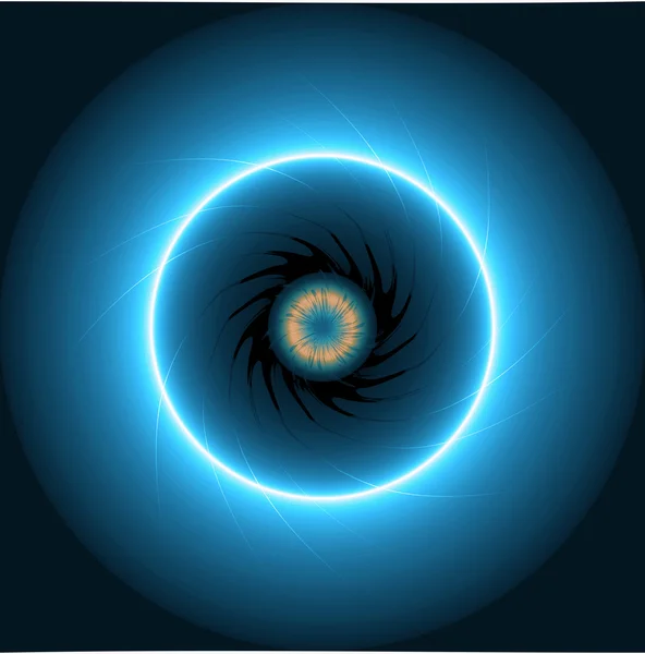 Синие неоновые светящиеся круги — стоковое фото
