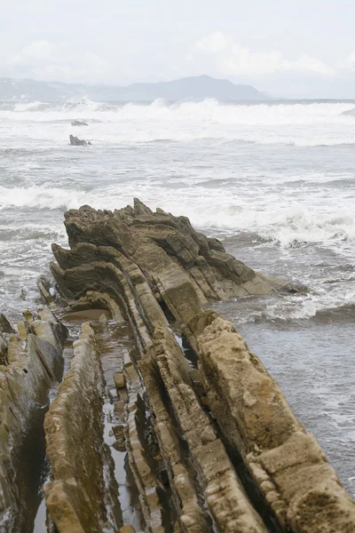 Zumaia Beach and Flysch — Stock Photo, Image
