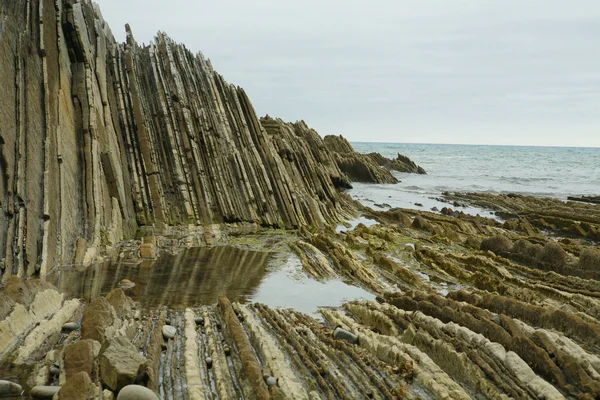 Zumaia Beach and Flysch — Stock Photo, Image