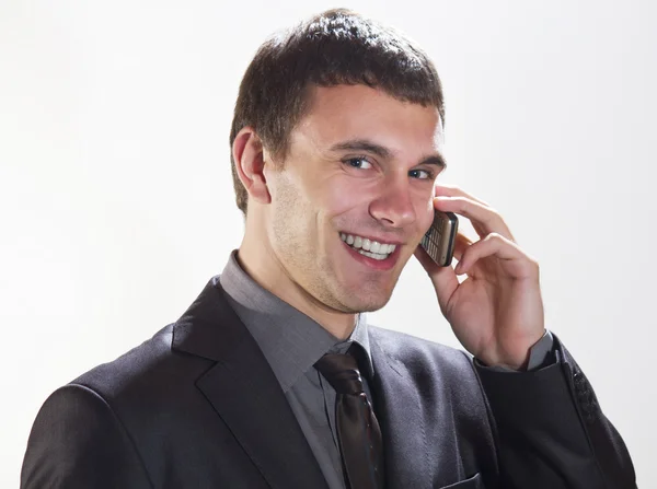 Young Businessman with cellphone — Stock Photo, Image