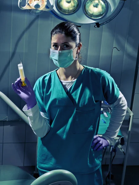 Female dentist surgeon — Stock Photo, Image