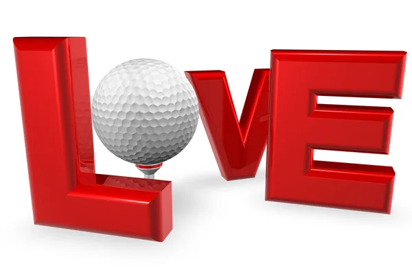 Miłość golf — Zdjęcie stockowe