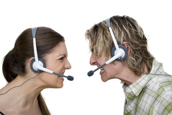 Angry Call Centre — Stock Photo, Image