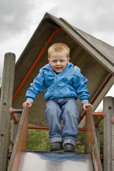 stock image Boy on a Slide