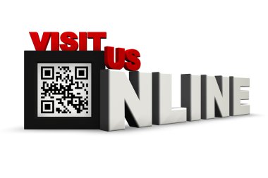 QR Code 3Ds Visit Us Online clipart