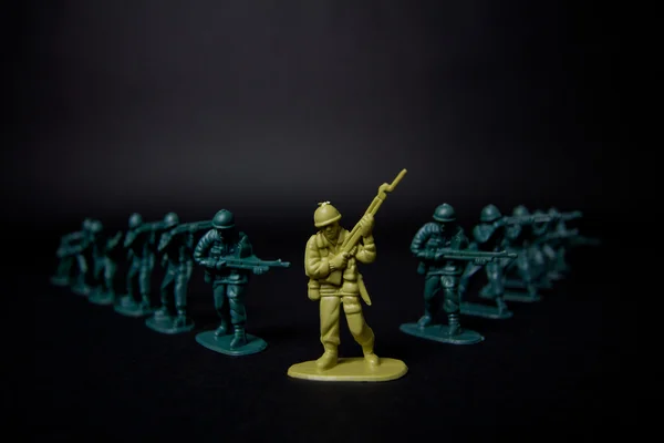 stock image High Contrast Toy Soldiers Close up