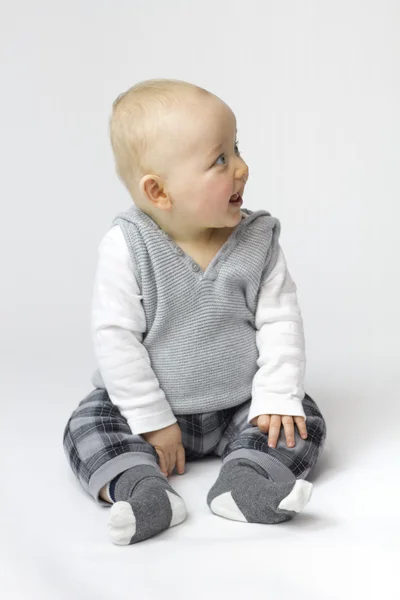 Aislamiento blanco del bebé niño —  Fotos de Stock