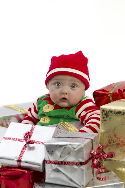Regalo de Navidad bebé —  Fotos de Stock