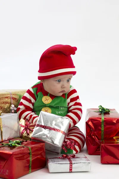 Babys solitaria primera Navidad —  Fotos de Stock