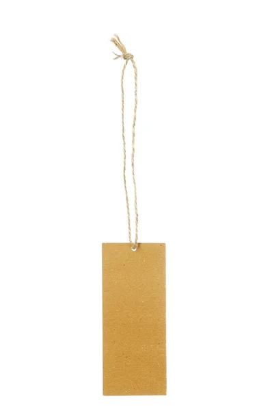 stock image Blank brown paper tag tied with brown string