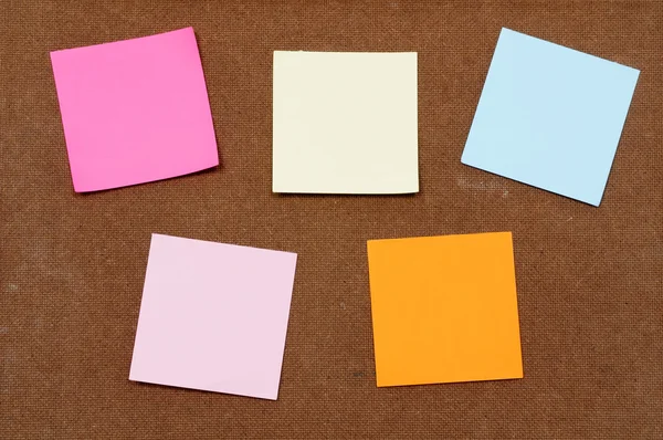 Multicolored post-it-notes — Stock Photo, Image