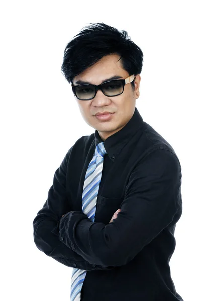Uomo serio con occhiali da sole — Foto Stock