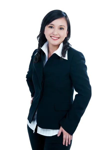 Szczęśliwa młoda bizneswoman — Zdjęcie stockowe