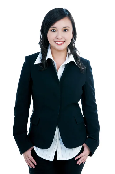 Aantrekkelijke zakenvrouw glimlachen — Stockfoto