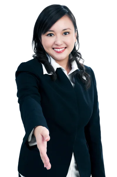 Attraente donna d'affari che offre stretta di mano — Foto Stock