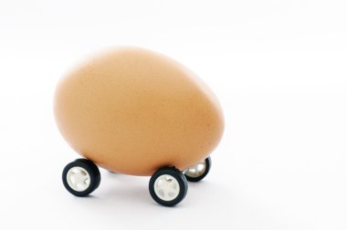 Egg on wheels clipart