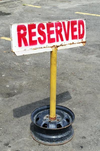 Placa de estacionamento reservada Fotografia De Stock