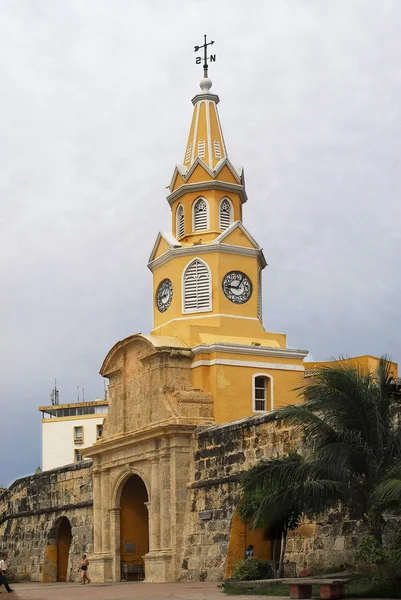 Wieża zegarowa w cartagena de indias, Kolumbia — Zdjęcie stockowe