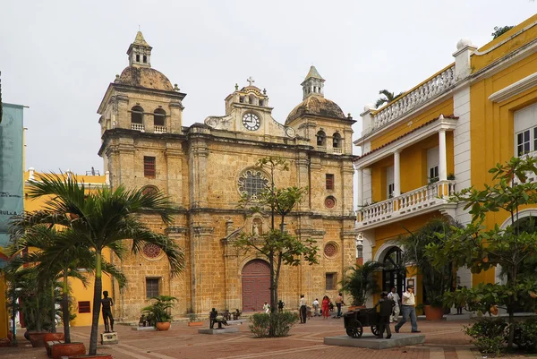 Kostel st. peter claver - cartagena Kolumbie — Stock fotografie