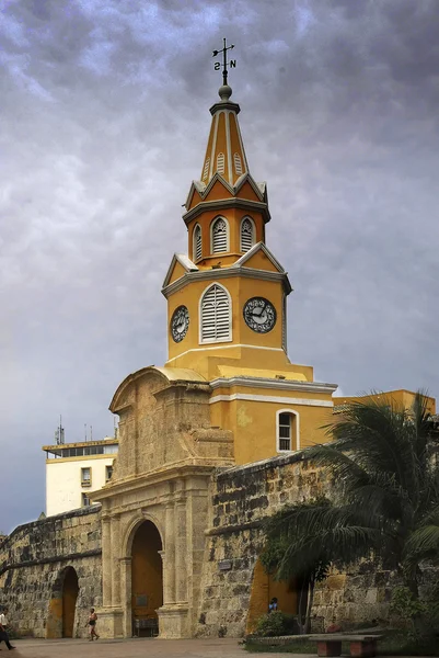 Tour de l'Horloge Cartagena de Indias, Colombie Photos De Stock Libres De Droits