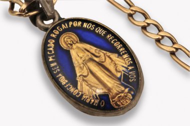 Virgin Mary Miraculous Medal clipart