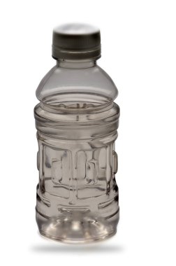plastik su şişesi üzerinde beyaz izole