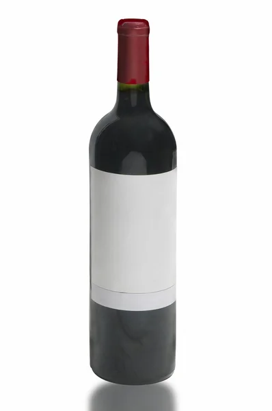 Címkével ellátott üveg bort — Stock Fotó
