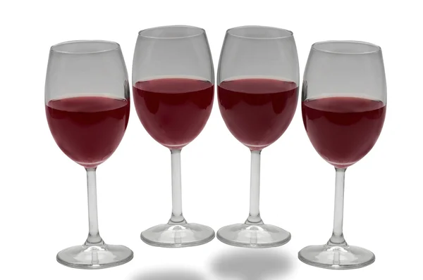 Dwie szklanki białego wina na białym tle — Zdjęcie stockowe