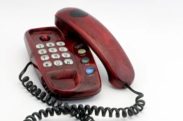 Телефон з гачка на білому тлі — стокове фото