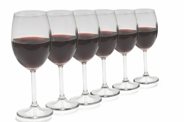 Tasses en verre vin rouge Alcool — Photo