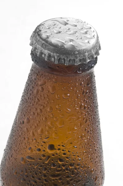 Butelki piwa zielony i żółty — Zdjęcie stockowe