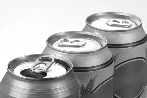 Bidons de bière en aluminium — Photo