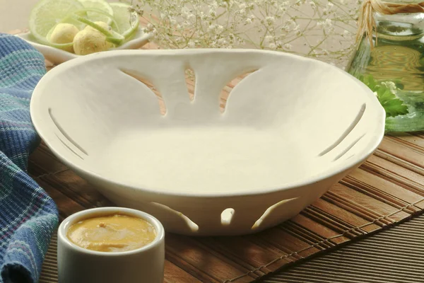 Тарілка супу, бульйон, супова страва, приготована Меса — стокове фото