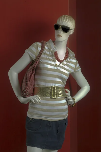 Mannequin with clothes shirt and pants of young — Stock Photo, Image