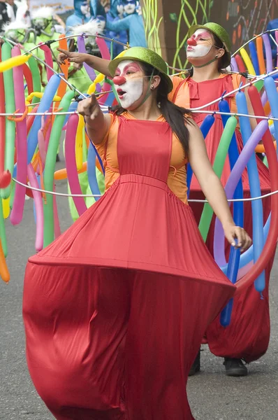 거리 극장 축제 보고타 콜롬비아 스톡 사진