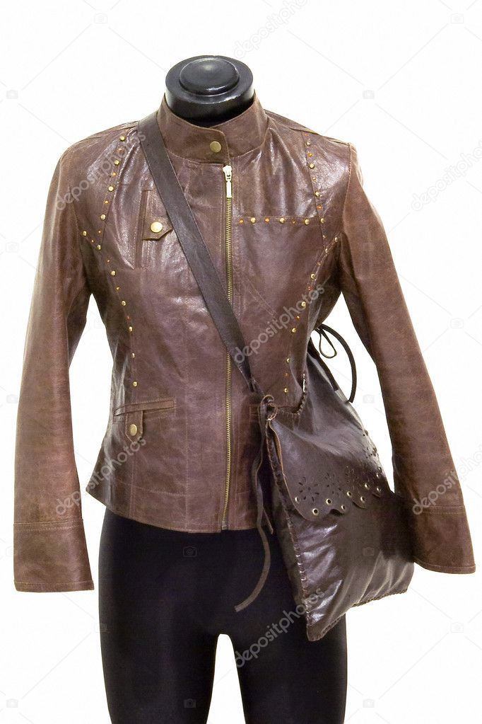 Jacket and luxury leather boot in a dummy