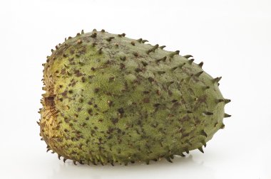 Beyaz arka plan üzerinde izole soursop bölümler