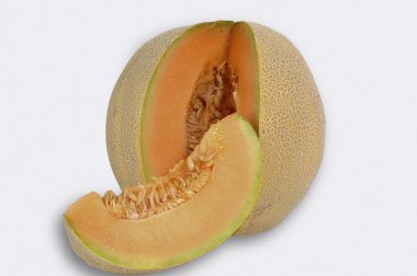 Yellow melon isolated on the white clipart