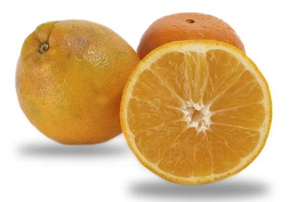 Oranye pada latar belakang putih — Stok Foto